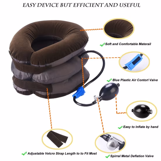 Medical Inflatable Cervical Traction Neck Support Brace Collar Cervical Collar